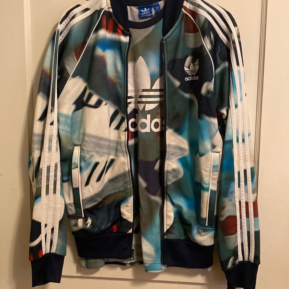 Men’s Adidas Jacket with Matching T-Shirt